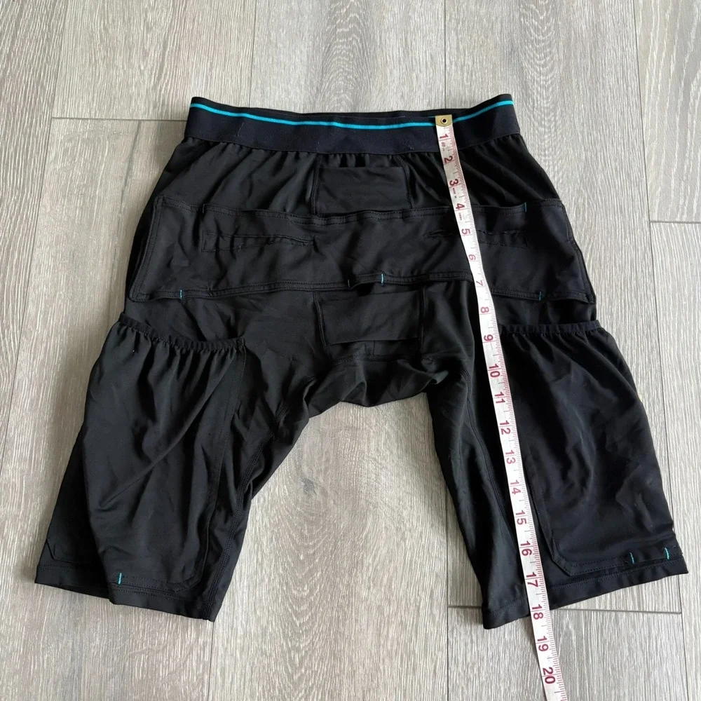 CathWear Unisex Black‎ Catheter Leg Bag Underwear Discreet Support Shorts Size L